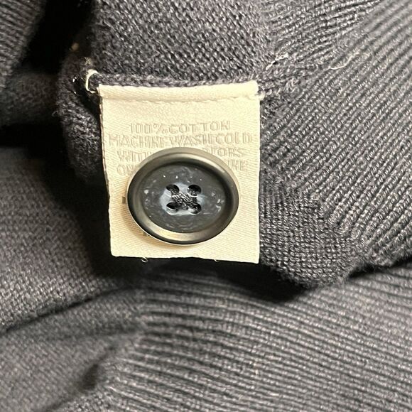 NWT Toscano Firenze Blue Cardigan Sweater Mens Large 100% Cotton Grandpa Preppy - Picture 7 of 8